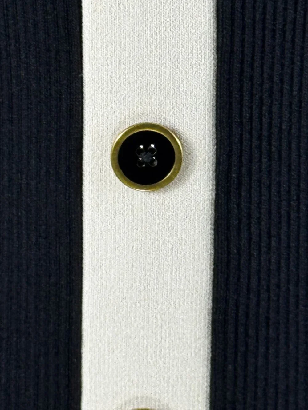 LIke new J. Crew Black & Cream BN155 Knit Dress Size Medium - Picture 8 of 13